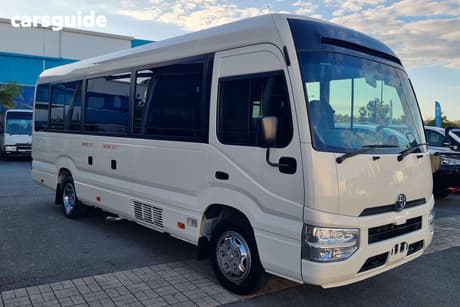White 2023 Toyota Coaster Bus Standard