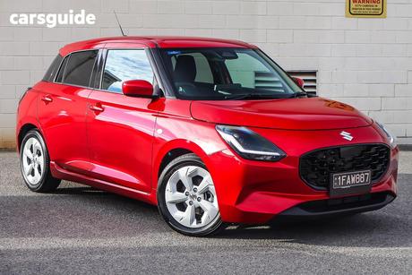 Red 2025 Suzuki Swift Hatchback Hybrid Plus