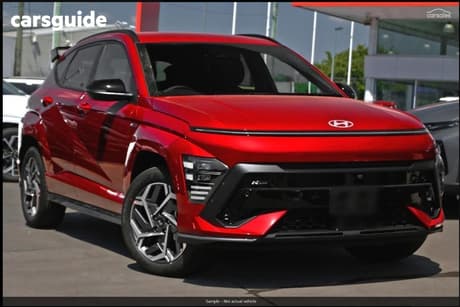 Red 2026 Hyundai Kona SUV HYBRID ELITE N LINE