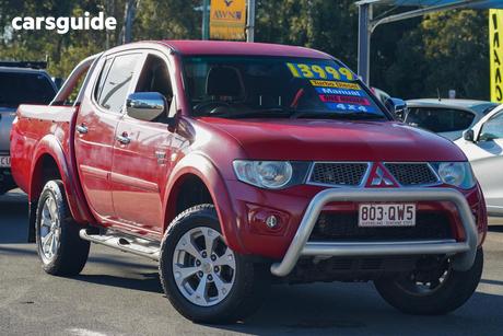 Red 2011 Mitsubishi Triton Double Cab Utility Glx-R (4X4)