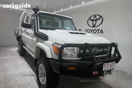 White 2021 Toyota Landcruiser Double Cab Chassis Gxl