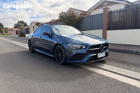 Blue 2020 Mercedes-Benz CLA250 Coupe 4Matic