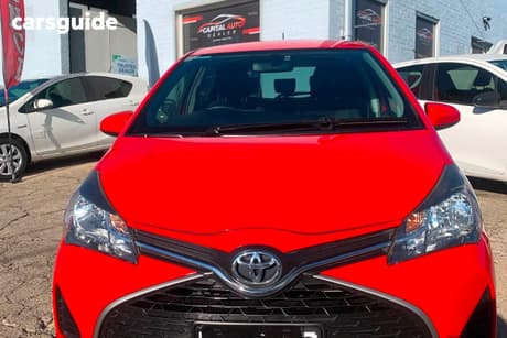 Red 2016 Toyota Yaris Hatchback Ascent