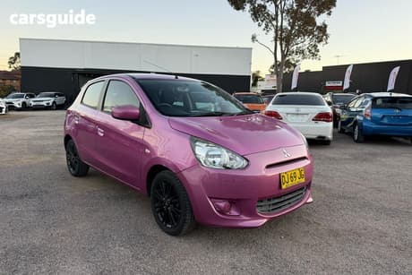 Pink 2013 Mitsubishi Mirage Hatchback Es