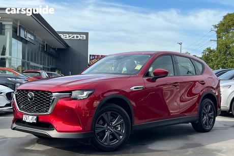 Red 2025 Mazda CX-60 Wagon G40E Evolve Hybrid