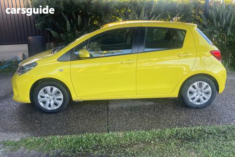 Yellow 2014 Toyota Yaris Hatchback Ascent