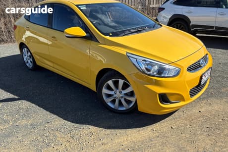 Yellow 2018 Hyundai Accent Sedan Sport
