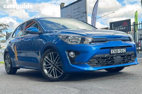 Blue 2021 Kia RIO Hatchback Sport