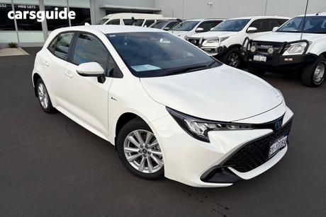 White 2025 Toyota Corolla Hatchback Ascent Sport Hybrid