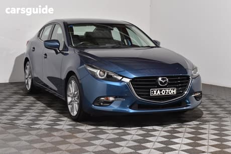 Blue 2018 Mazda 3 Sedan Sp25 Gt