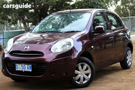 Red 2012 Nissan Micra Hatchback St