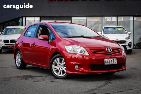 Red 2011 Toyota Corolla Hatchback Ascent Sport