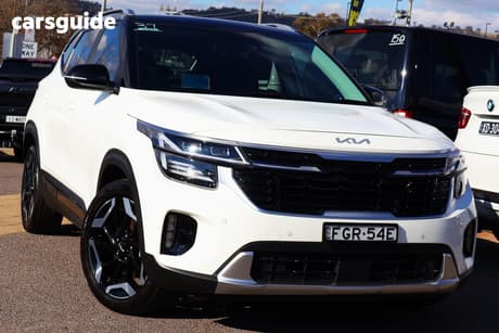 White 2024 Kia Seltos Wagon Gt-Line (Awd) (Two-Tone)