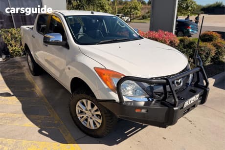 White 2014 Mazda BT-50 Dual Cab Utility Gt (4X4)