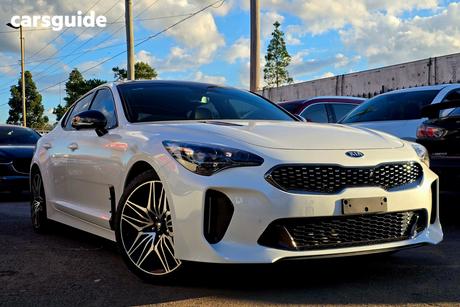 White 2021 Kia Stinger Sedan Gt (Black Leather)