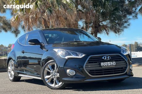 Black 2015 Hyundai Veloster Coupe SR TURBO FS3