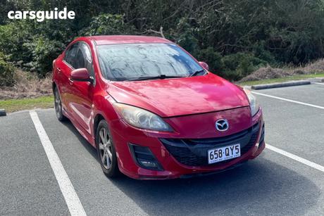 Red 2010 Mazda 3 Sedan Maxx Sport