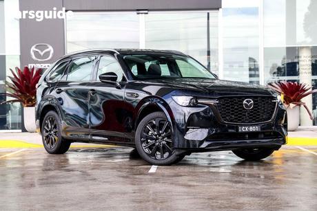 Black 2025 Mazda CX-80 Wagon P50E Gt