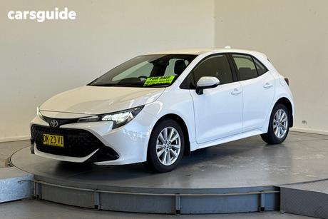 White 2024 Toyota Corolla Hatchback Ascent Sport