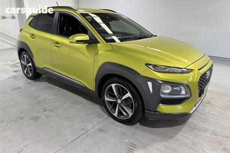 Yellow 2017 Hyundai Kona Wagon Highlander (Awd)