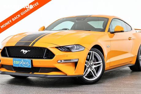 Orange 2018 Ford Mustang Coupe Fastback Gt 5.0 V8