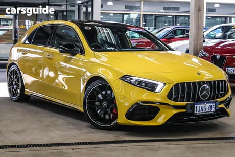 Yellow 2020 Mercedes-Benz A45 Hatchback S 4Matic