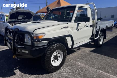 White 2019 Toyota Landcruiser Cab Chassis Workmate (4X4)