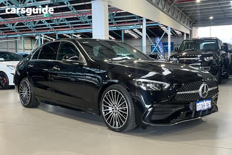 Black 2025 Mercedes-Benz C200 Sedan Mhev