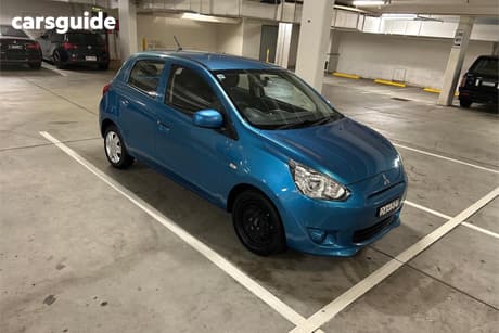 Blue 2015 Mitsubishi Mirage Hatchback Es