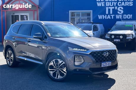 Grey 2019 Hyundai Santa FE Wagon Highlander Crdi Burg (Awd)