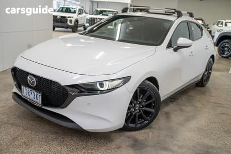 White 2021 Mazda 3 Hatchback X20 Astina M Hybrid