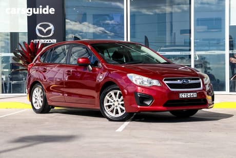 Red 2014 Subaru Impreza Hatchback 2.0I (Awd)