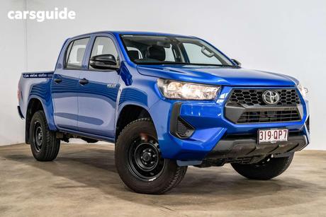 Blue 2024 Toyota Hilux Double Cab Pick Up Workmate (4X4)