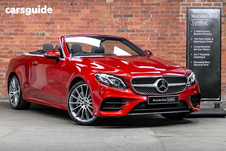 Red 2018 Mercedes-Benz E400 Cabriolet 4Matic
