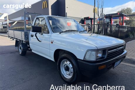 White 1992 Toyota Hilux Cab Chassis