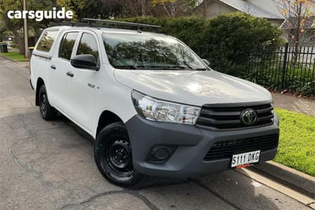 White 2019 Toyota Hilux Double Cab Pick Up Workmate