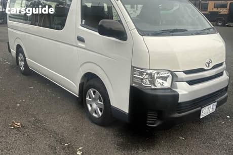 White 2015 Toyota HiAce Bus Commuter
