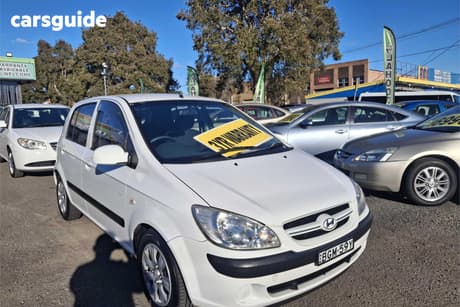 White 2008 Hyundai Getz Hatchback Sx