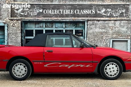 Red 1991 Ford Capri Convertible