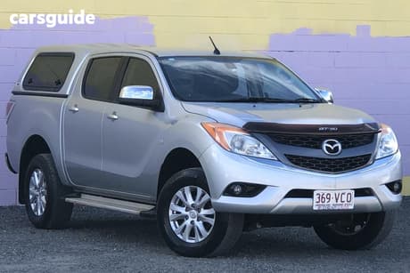 Silver 2014 Mazda BT-50 Dual Cab Utility Gt (4X4)