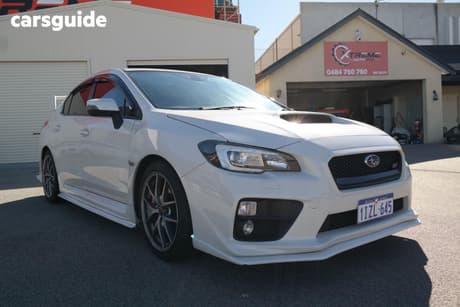 White 2016 Subaru WRX Sedan Sti Premium