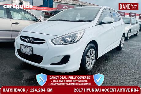 White 2017 Hyundai Accent Hatchback Active