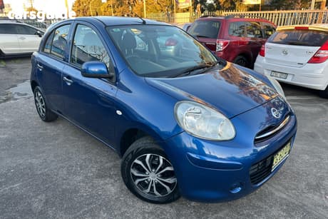 Blue 2013 Nissan Micra Hatchback St