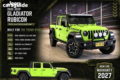 Green 2022 Jeep Gladiator Dual Cab Utility Rubicon (4X4)