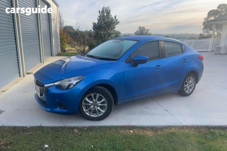 Blue 2017 Mazda 2 Sedan Maxx