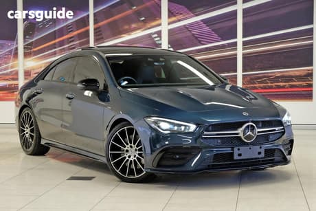 Blue 2022 Mercedes-Benz CLA35 Coupe 4Matic