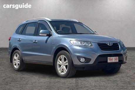 Blue 2009 Hyundai Santa FE Wagon Highlander Crdi (4X4)