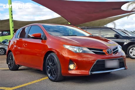 Orange 2014 Toyota Corolla Hatchback Ascent Sport