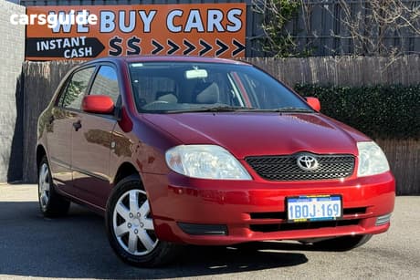 Red 2003 Toyota Corolla Hatch ASCENT