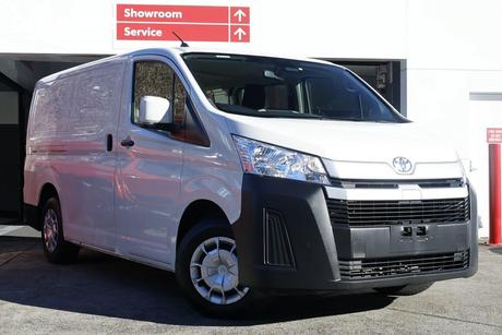 White 2021 Toyota HiAce Van Lwb (4 Door Option)